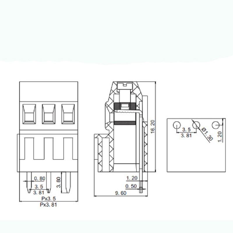 pcb screw terminal block connector